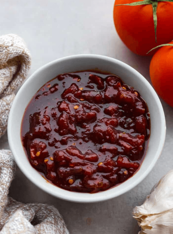 Jain Sweet and Spicy Tomato Chutney  hero image