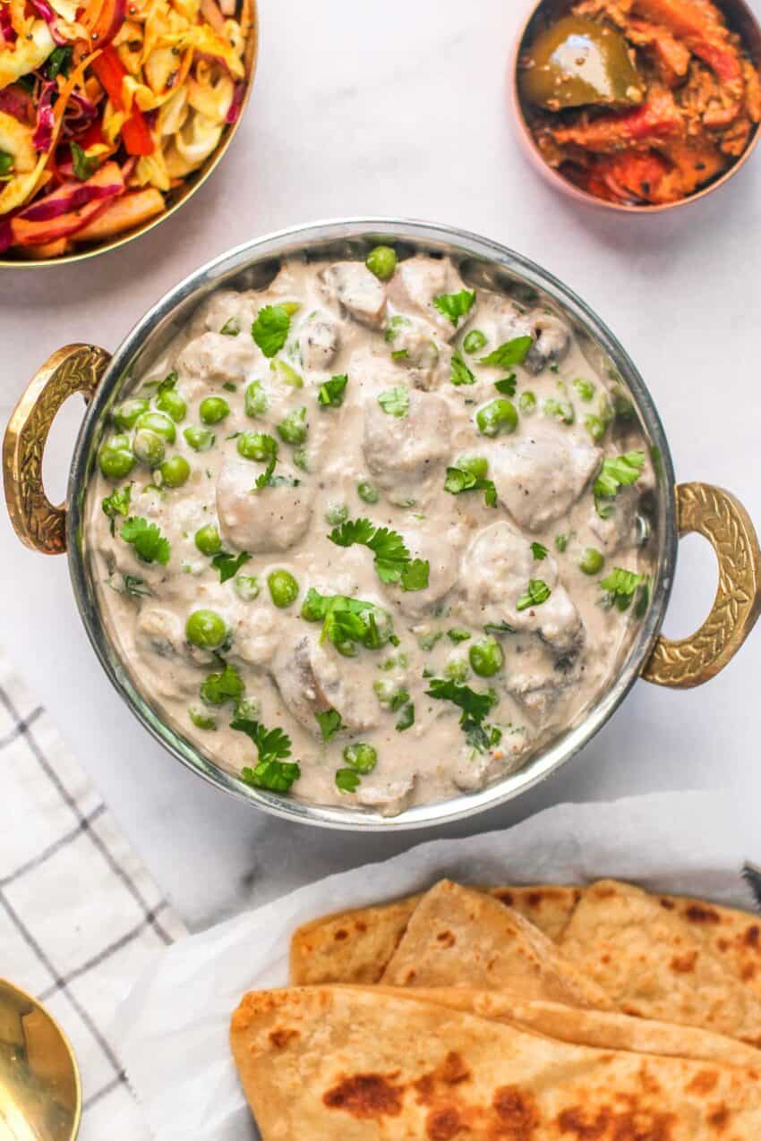 Matar Malai Mushroom hero image
