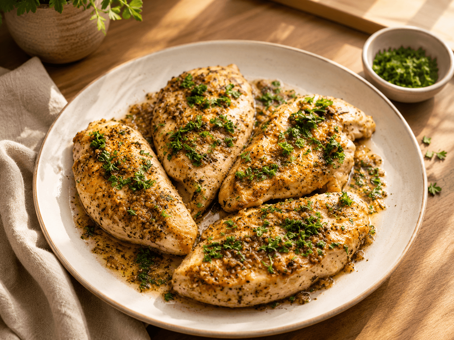 Lemon butter glazed chicken  hero image