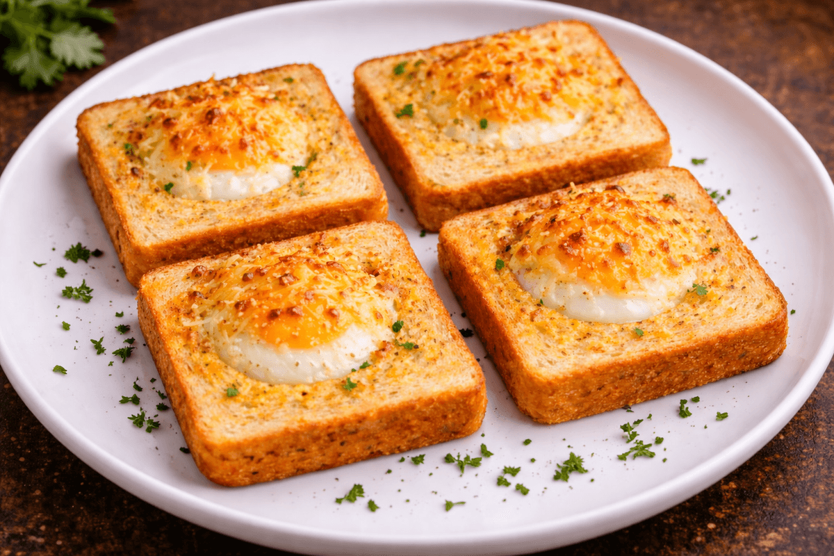Cheesy egg toast hero image