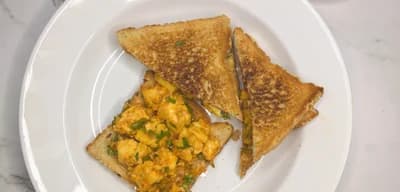 Paneer Schezwan Sandwich recipe