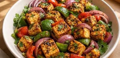Paneer tikka with vegetables recipe