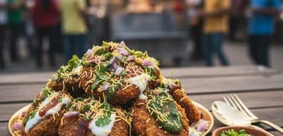 Kurkuri Aloo Tikki Chaat recipe