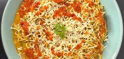 Cheesy Schezwan Maggi recipe