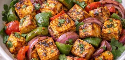 Paneer tikka with vegetables recipe