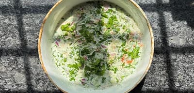 Cucumber Onion Raita recipe