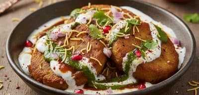 Kurkuri Aloo Tikki Chaat recipe