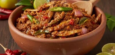 Spicy & Tangy Nethili Karuvadu Thokku recipe