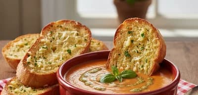 Tomato Soup with Garlic Bread recipe