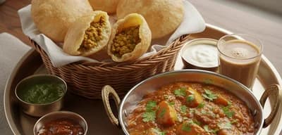 बेडमी पूरी दाल भरी खस्ता-आलू की सब्जी recipe