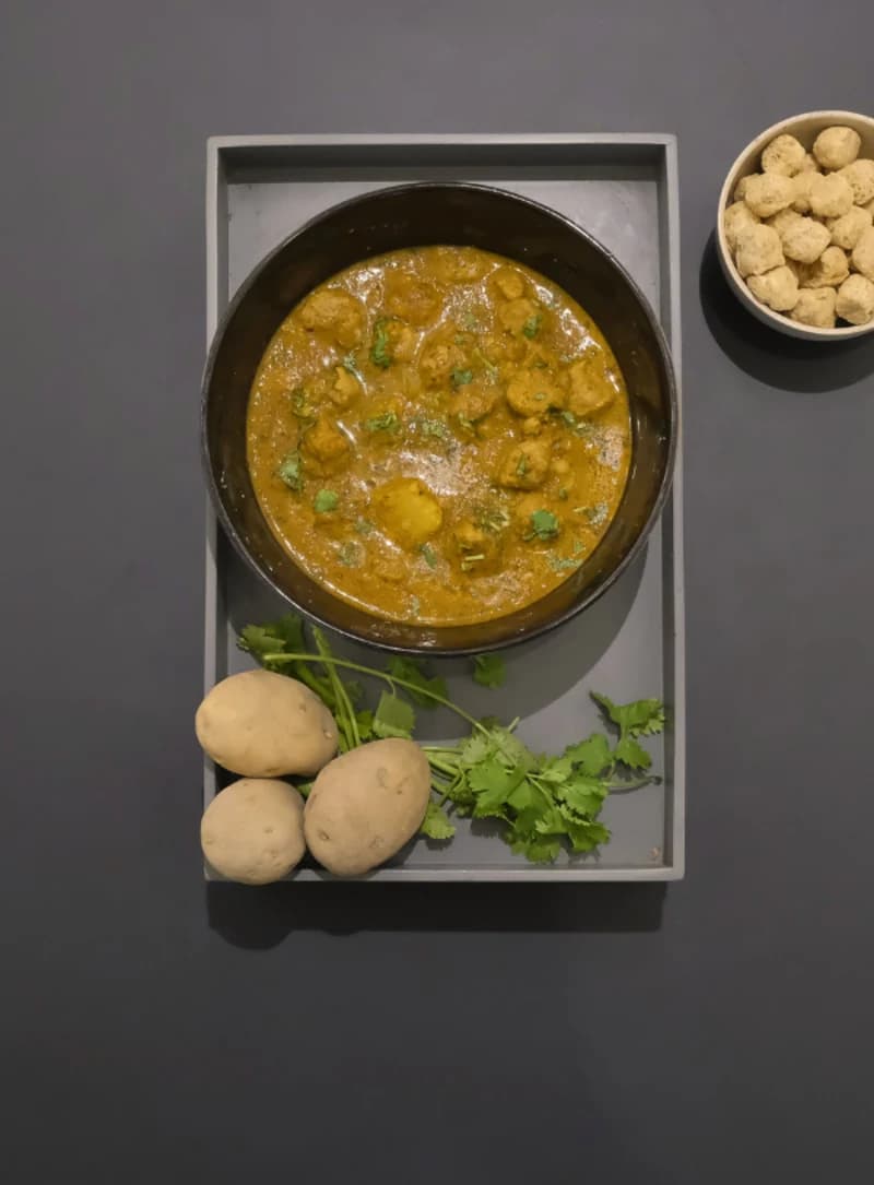 Soya Aloo Sabzi recipe