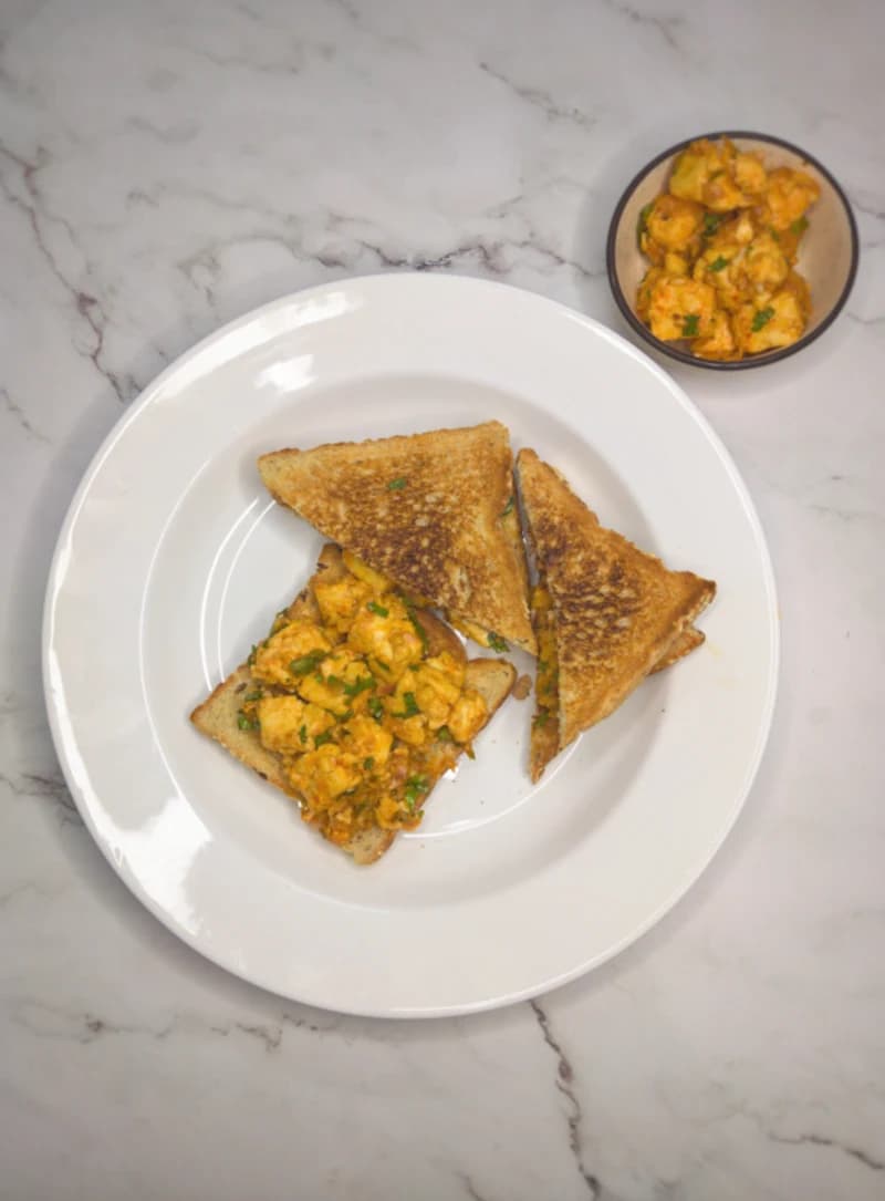 Paneer Schezwan Sandwich recipe