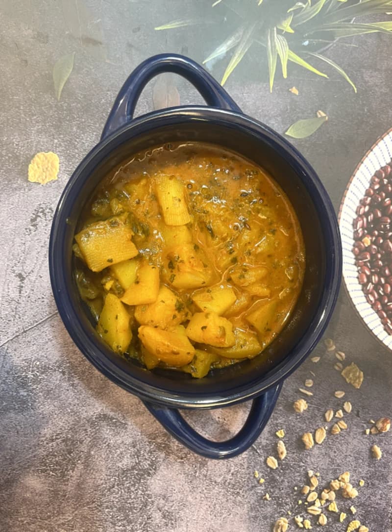 Pudina Aloo Gravy recipe
