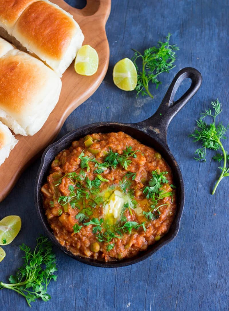 Jain Pav Bhaji  recipe