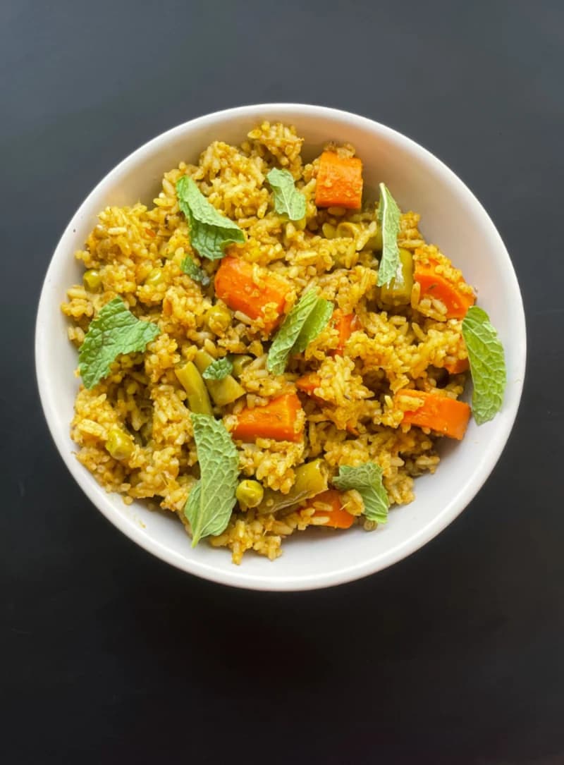 Vegetable Donne Biryani recipe