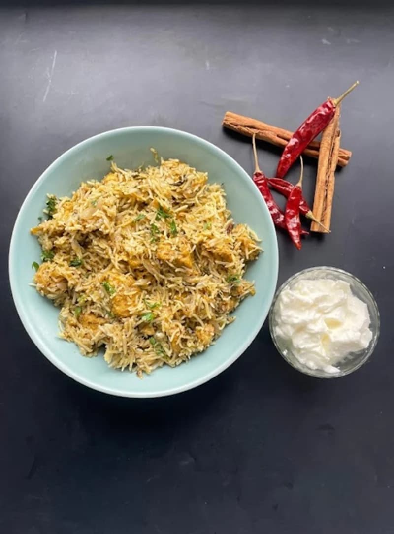 Mock Meat Biryani recipe