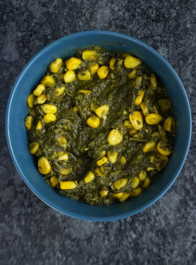 Corn Palak Subzi recipe