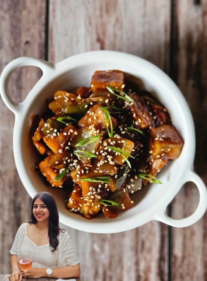 Honey Chilli Tofu by Varshitha recipe