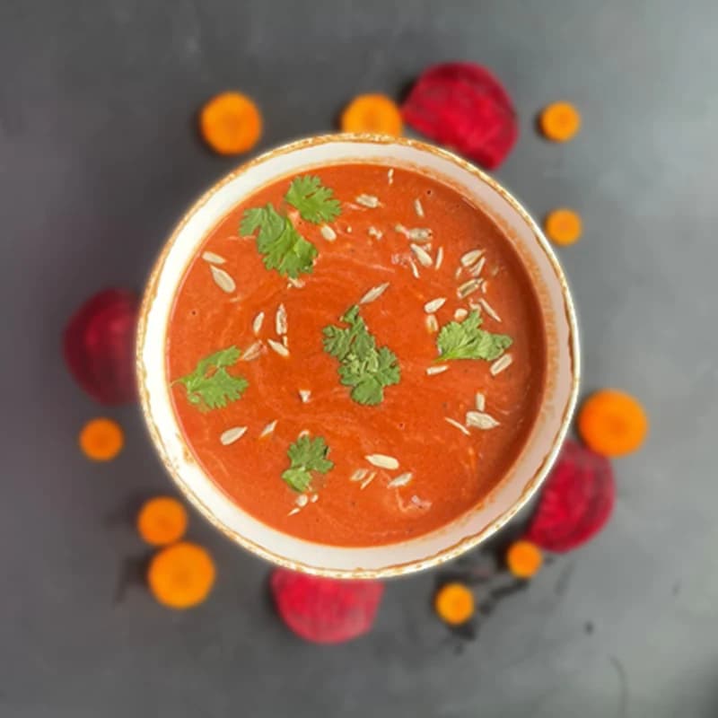 Beetroot and Carrot Soup recipe