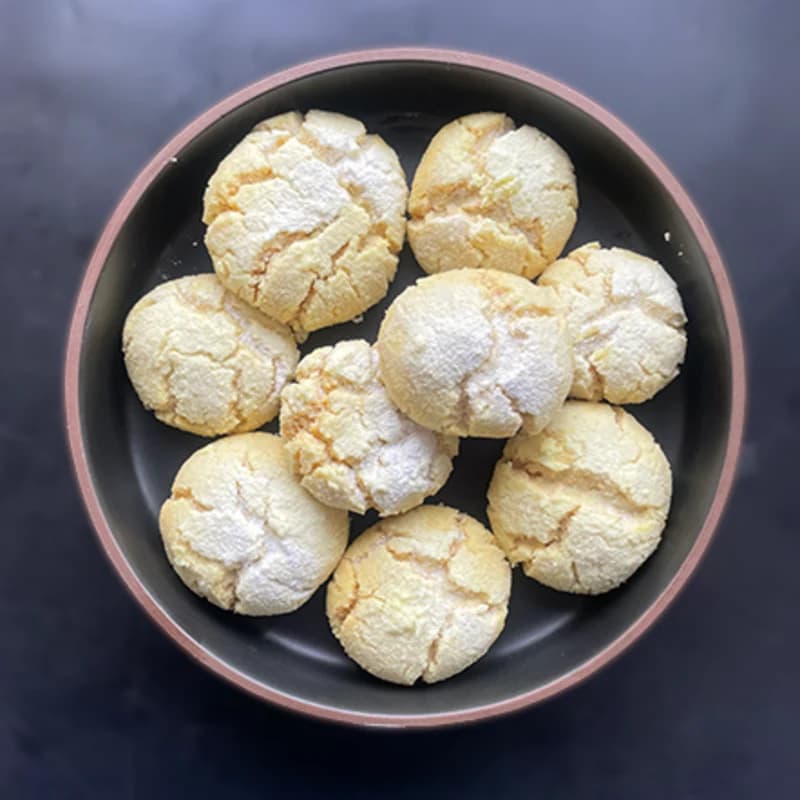 Lemon-Turmeric Crinkle Cookies recipe