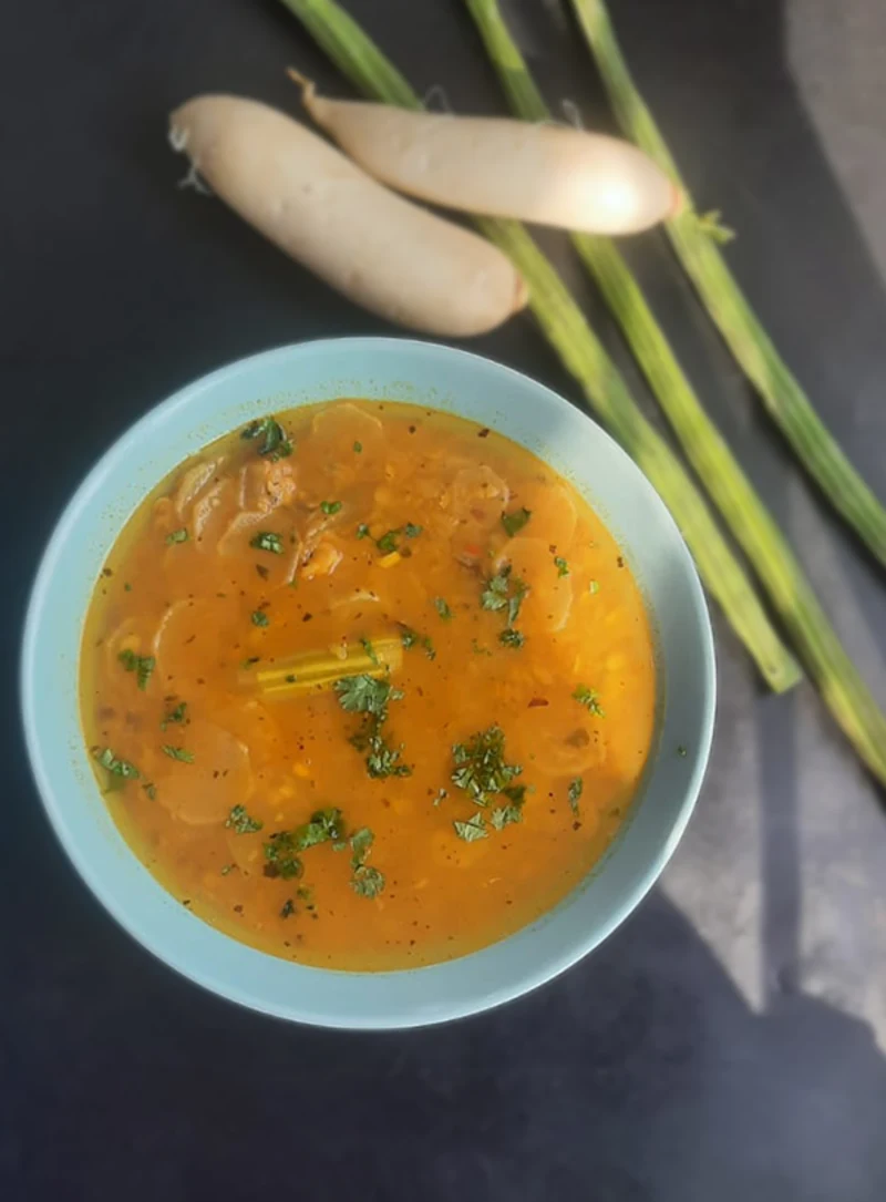 Radish Sambhar(Mullangi Sambhar) recipe